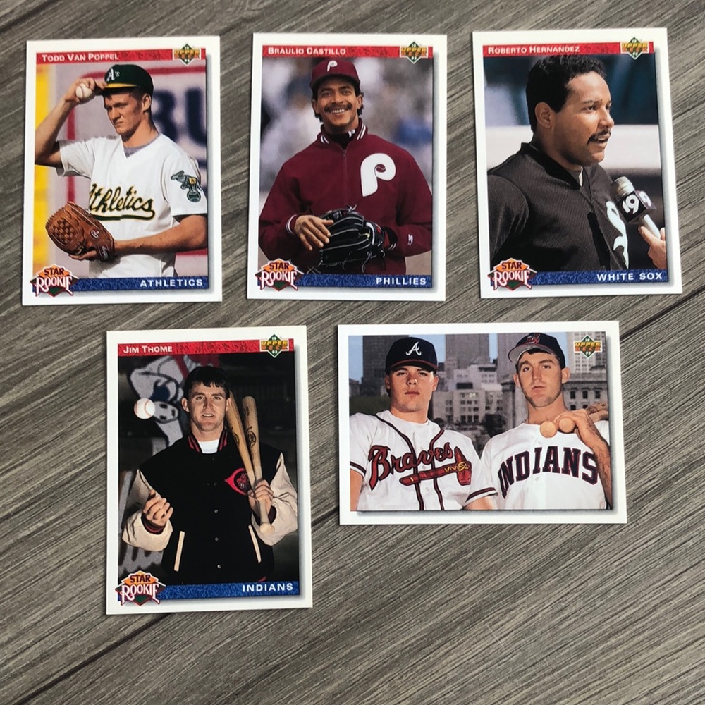 5 1991 UD star rookie cards